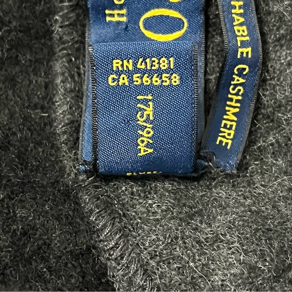 Polo Ralph Lauren Washable Cashmere Half Zip Sweater Men’s M Gray (Fits Small) - Picture 9 of 12